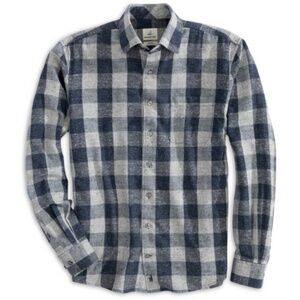 Johnnie O Hangin Out Shirt XL Plaid Silk Wool Surf Button Down Beach Fisherman